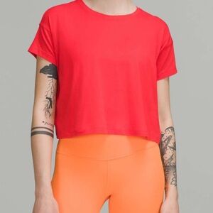 Lululemon Athletica Red Crop Top
